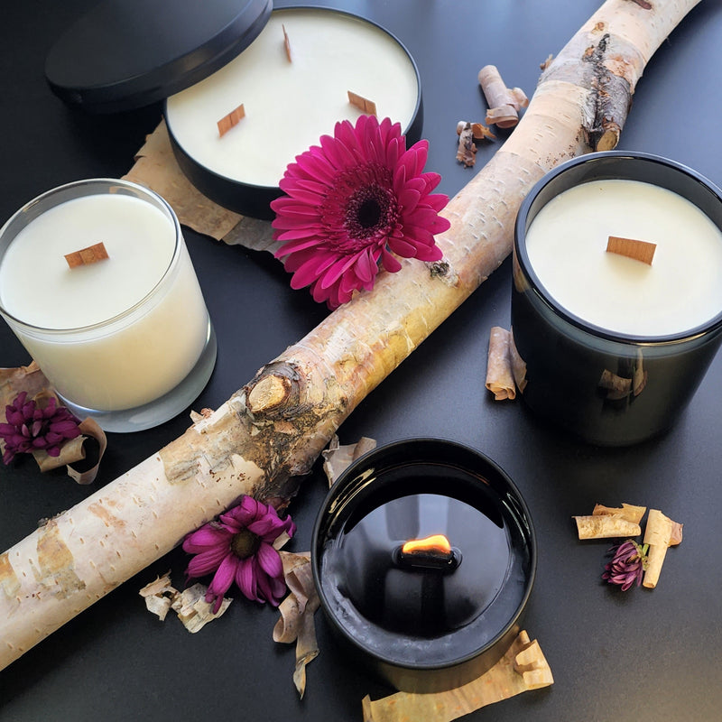 Black Dahlia and Birch - Coconut and Soy Wood Wick Candle – Ohra