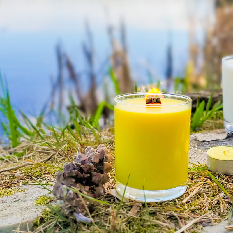Natural Bug Repellent - Citronella and Camphor - Coconut and Soy Wood Wick Candle