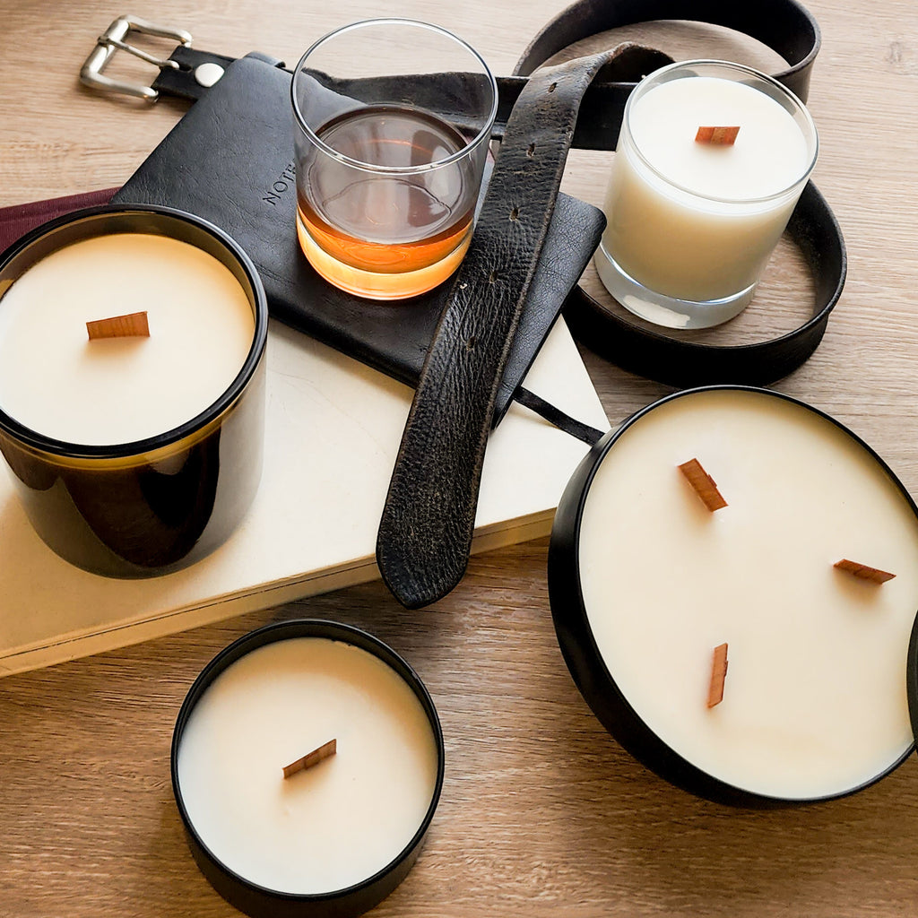 Roasted Chestnuts and Rum wooden wick canldes - Masculine scent