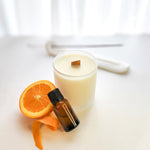 Méditation - Chandelle d'aromathérapie - Orange douce, bois de cèdre et encens - 240g / 50h
