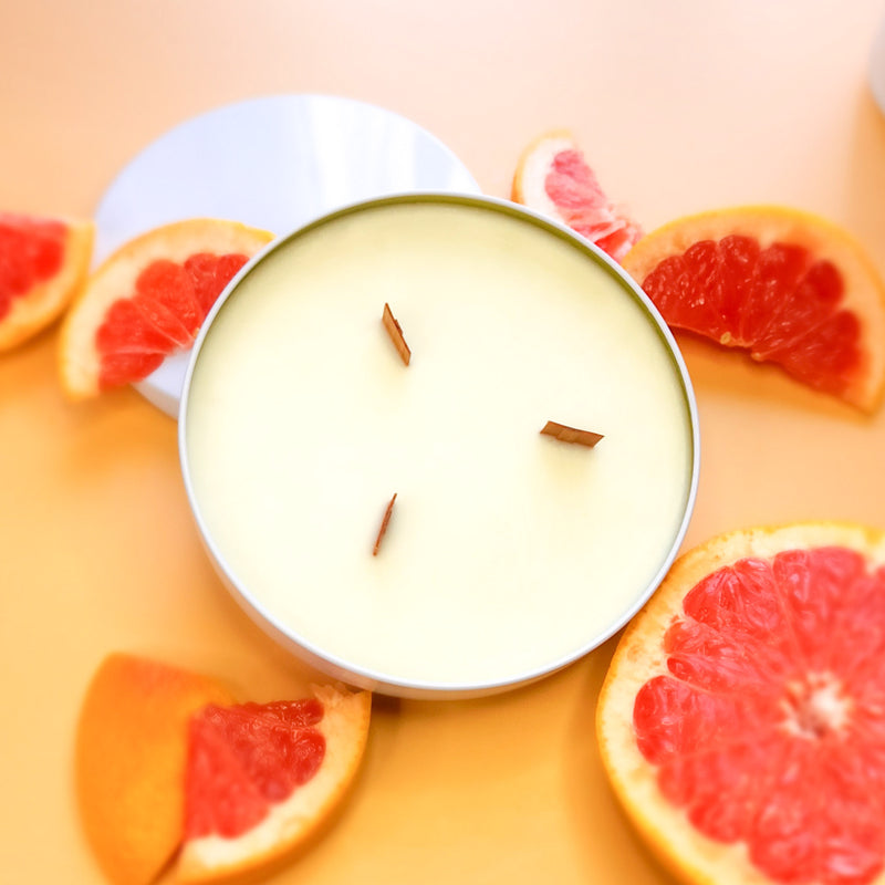 Grapefruit - Coconut and Soy Wood Wick Candle