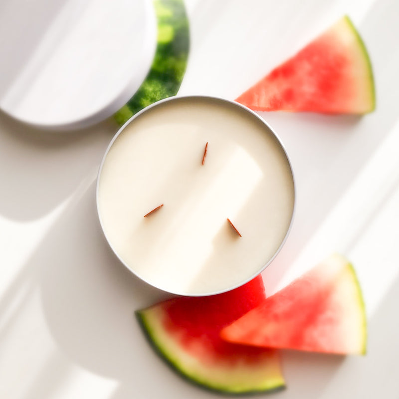 Watermelon - Coconut and Soy Wood Wick Candle