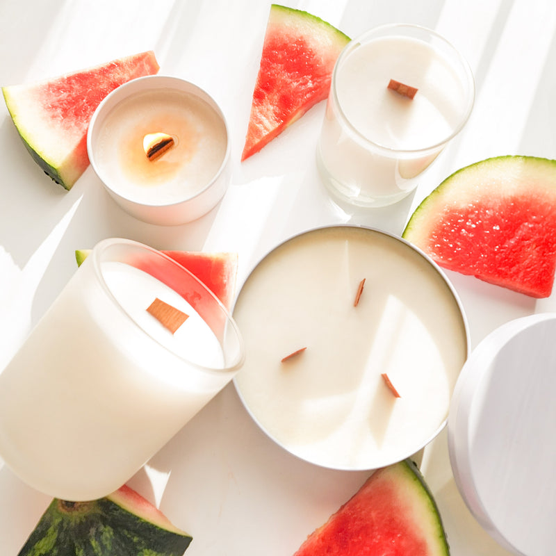 Watermelon - Coconut and Soy Wood Wick Candle