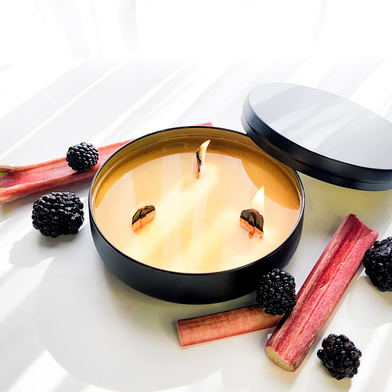 Rhubarb, Berries and Cashmere - Coconut and Soy Wood Wick Candle