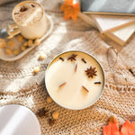 Macadamia and Chai Latte - Coconut and Soy Wood Wick Candle